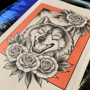 spiritual-wolf-tattoo-for-men – tattoo design ideas free ai generated – realism-realistic-wrinkles – for-hand – Gallery: wolves-inkby-ai