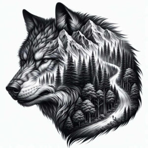 wolves tattoo design ideas subtle tone alpha energy symbol of strength