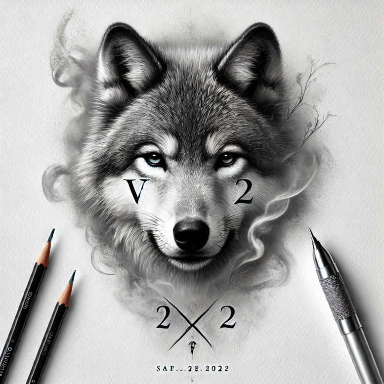 wolves tattoo design ideas expressive lines ancient guardian for spine