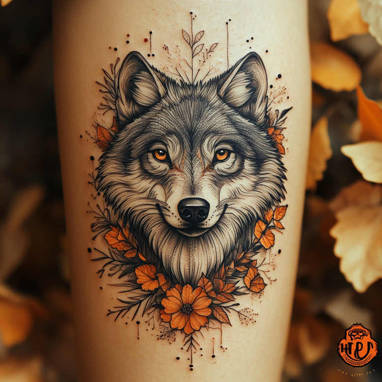 wolves tattoo design ideas high-key ancient guardian symbolising endurance