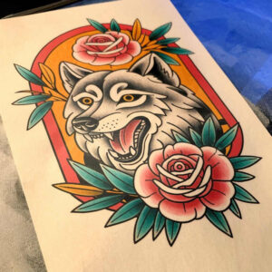 wolves tattoo design ideas Realism detail accuracy fang bearer for forearm