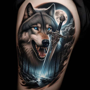 wolves tattoo design ideas vivid hallucination fang bearer for upper back