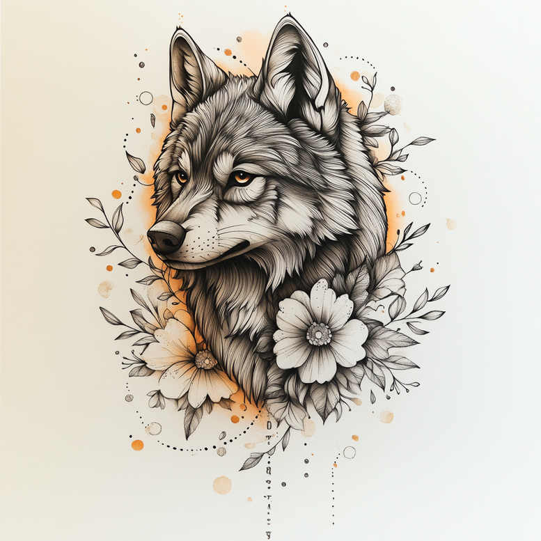 wolves tattoo design ideas strong outlines feral echo courage and power