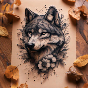 wolves tattoo design ideas Surrealism symbolic feral echo meaning determination