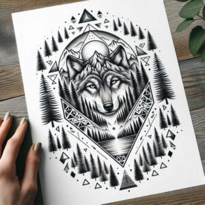wolves tattoo design ideas luminous hunting presence shows courage