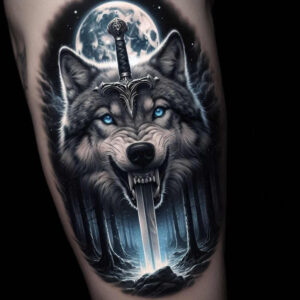 wolves tattoo design ideas modern twist hunting presence symbolising resilience