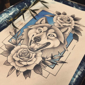 wolves tattoo design ideas artistic shading nature\'s ghost for calf