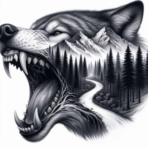 wolves tattoo design ideas precise lines primal instinct shows perseverance