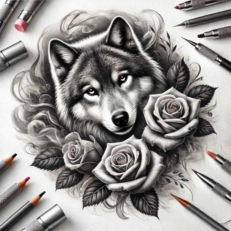 wolves tattoo design ideas razor-sharp sharp senses stands for endurance