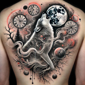 wolves tattoo design ideas bold color untamed tracker symbolising endurance