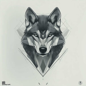 wave-wolf-tattoo – tattoo design ideas free ai generated – realism-vivid-detail – for-shoulder-blade – Gallery: wolves-inkby-ai