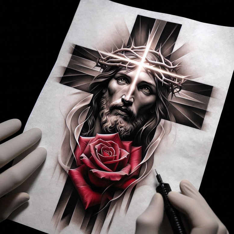 angel – tattoo design ideas free ai generated – realism-photo-realistic – for-arm – Gallery: angel-inkby-ai