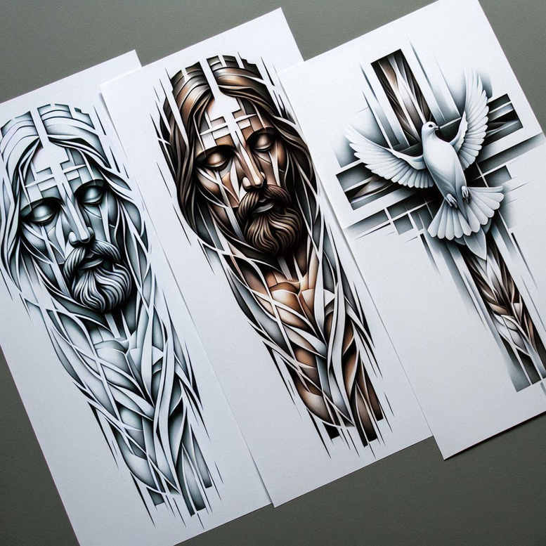 angel – tattoo design ideas free ai generated – realism-photo-realistic – for-arm – Gallery: angel-inkby-ai