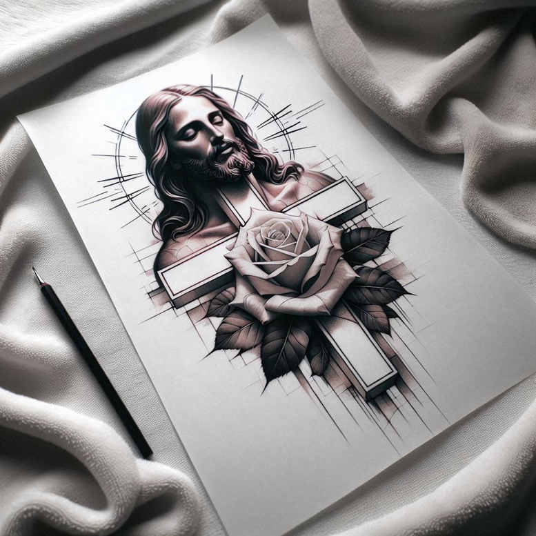 expressive-face – tattoo design ideas free ai generated – realism-realistic-dimension – for-collarbone – Gallery: faces-inkby-ai