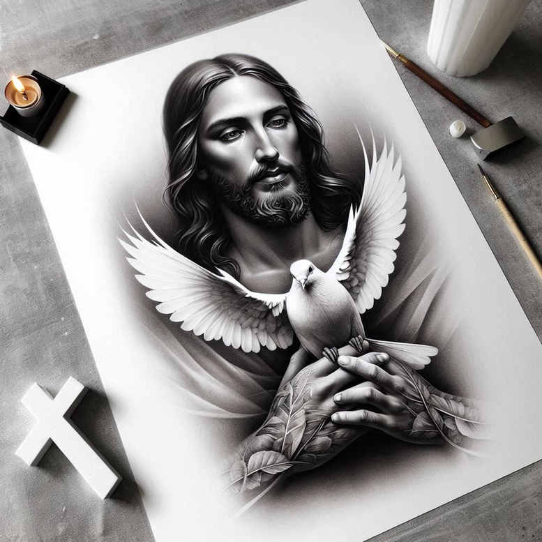 mimicking-face – tattoo design ideas free ai generated – realism-blended-gradients – for-stomach – Gallery: faces-inkby-ai