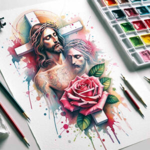 moving-face – tattoo design ideas free ai generated – realism-ultra-detailed – for-upper-thigh – Gallery: faces-inkby-ai