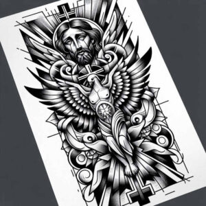 for-women – tattoo design ideas free ai generated – realism-photo-accuracy – for-knee – Gallery: holy-spirit-inkby-ai