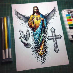 Jezus - Free tattoo design ideas ai genereted - inkby.ai