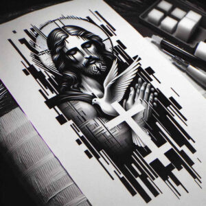 jesus-redeemer-tattoo-neotraditional-subtle-highlights-for-shoulder – tattoo design ideas free ai generated – Gallery: jesus-inkby-ai