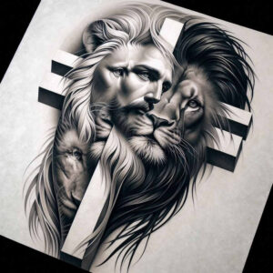 jesus-forgiveness-tattoo-surrealism-unreal-light-for-upper-arm – tattoo design ideas free ai generated – Gallery: jesus-inkby-ai