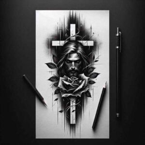jesus-holy-face-tattoo-surrealism-unconscious-imagery-for-wrist-side – tattoo design ideas free ai generated – Gallery: jesus-inkby-ai