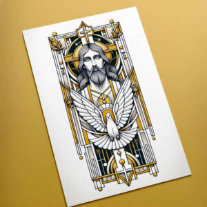 jesus-traditional-tattoo-realism-light-and-shadow-play-for-foot – tattoo design ideas free ai generated – Gallery: jesus-inkby-ai