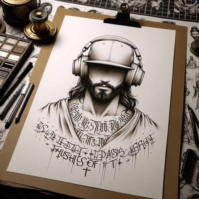 praying-jesus-tattoo-realism-soft-contrast-for-arm – tattoo design ideas free ai generated – Gallery: jesus-inkby-ai