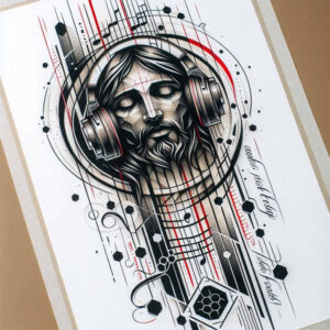 jesus-sacred-tattoo-realism-seamless-blend-for-behind-ear – tattoo design ideas free ai generated – Gallery: jesus-inkby-ai