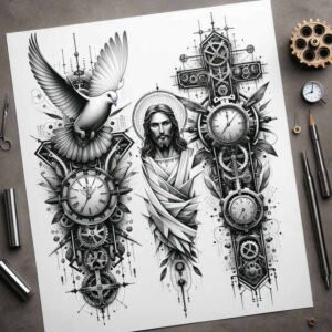 jesus-wounds-tattoo-realism-natural-look-for-upper-chest – tattoo design ideas free ai generated – Gallery: jesus-inkby-ai