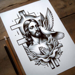 jesus-divine-tattoo-realism-soft-contrast-for-inner-arm – tattoo design ideas free ai generated – Gallery: jesus-inkby-ai