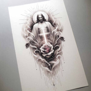jesus-religious-tattoo-neotraditional-fine-detail-for-lower-arm – tattoo design ideas free ai generated – Gallery: jesus-inkby-ai