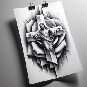 jesus-cross-tattoo-neotraditional-soft-shadows-for-nape – tattoo design ideas free ai generated – Gallery: jesus-inkby-ai