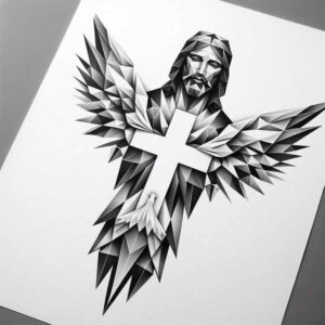 jesus-divine-tattoo-neotraditional-artistic-flair-for-back-shoulder – tattoo design ideas free ai generated – Gallery: jesus-inkby-ai