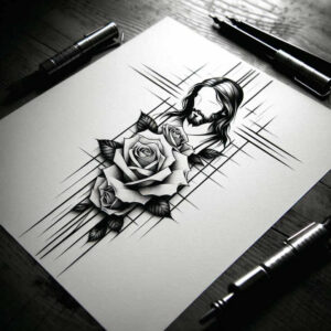 jesus-heart-tattoo-neotraditional-modern-classic-for-stomach – tattoo design ideas free ai generated – Gallery: jesus-inkby-ai