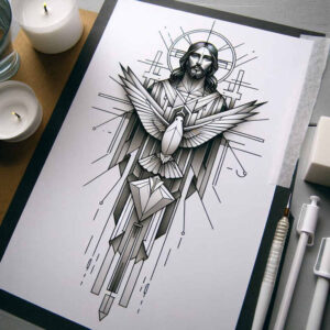 jesus-religious-tattoo-realism-focal-blur-for-forearm – tattoo design ideas free ai generated – Gallery: jesus-inkby-ai