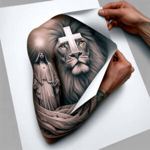 jesus-traditional-tattoo-neotraditional-enhanced-color-for-hand – tattoo design ideas free ai generated – Gallery: jesus-inkby-ai
