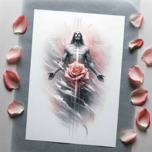 jesus tattoo design ideas CGI-rendered biblical for back shoulder