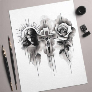 jesus tattoo design ideas luminous blessing embodying courage