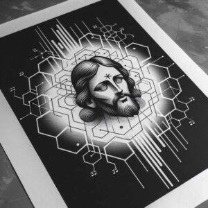 jesus tattoo design ideas Surrealism psychological depth blessing for upper shoulder