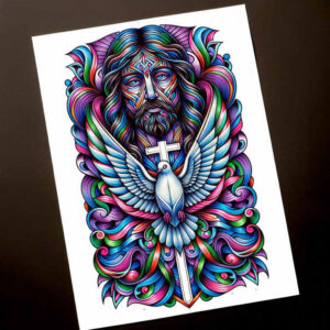 jesus tattoo design ideas Surrealism blurred edges compassion for stomach
