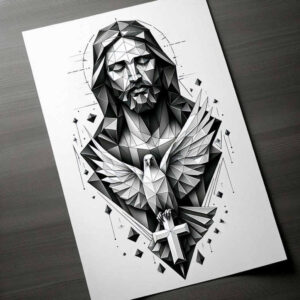 jesus tattoo design ideas Realism realistic wrinkles compassionate for back shoulder
