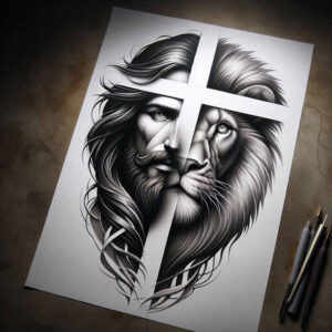 jesus tattoo design ideas Realism dynamic shadows crown of thorns represents perseverance