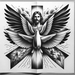 jesus tattoo design ideas layered inks divine love for nape