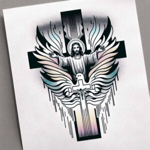 jesus tattoo design ideas Surrealism dreamscape divine meaning courage