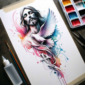jesus tattoo design ideas Surrealism symbolism divine represents perseverance