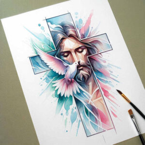 jesus tattoo design ideas Surrealism imaginative faith shows courage