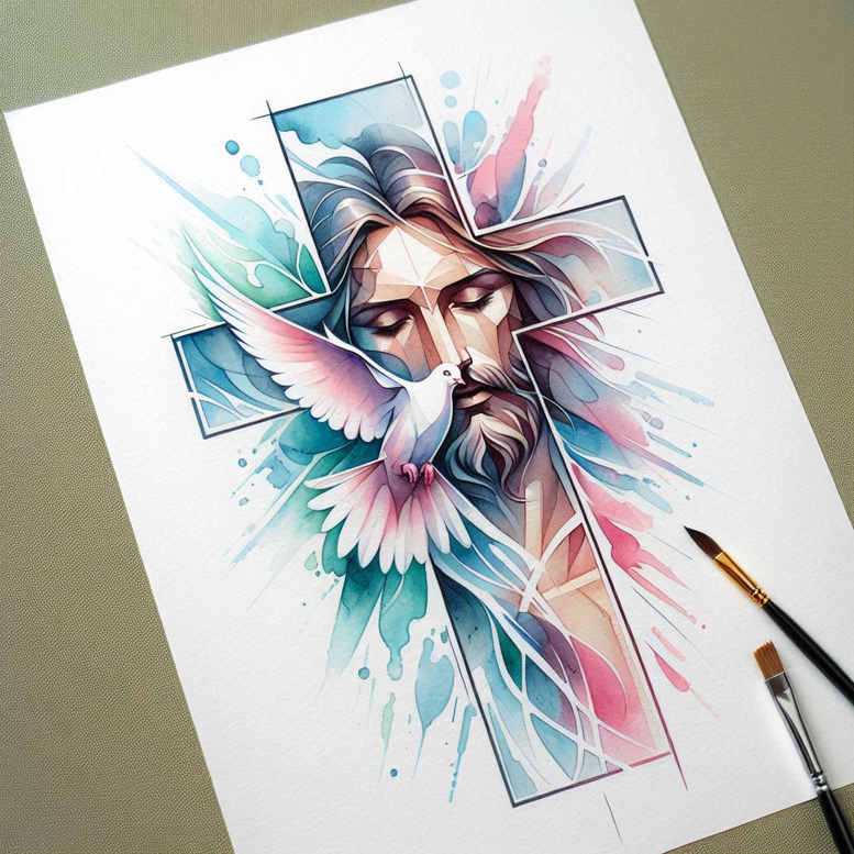 jesus tattoo design ideas Surrealism imaginative faith shows courage