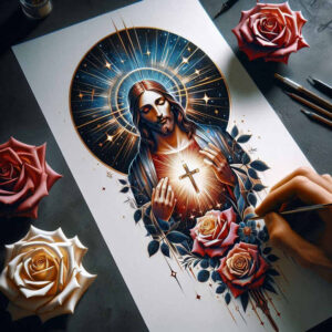 jesus tattoo design ideas artistic contrast holy hands meaning resilience