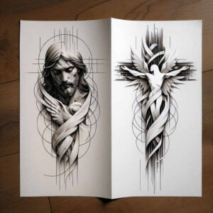 jesus tattoo design ideas macro holy spirit for side
