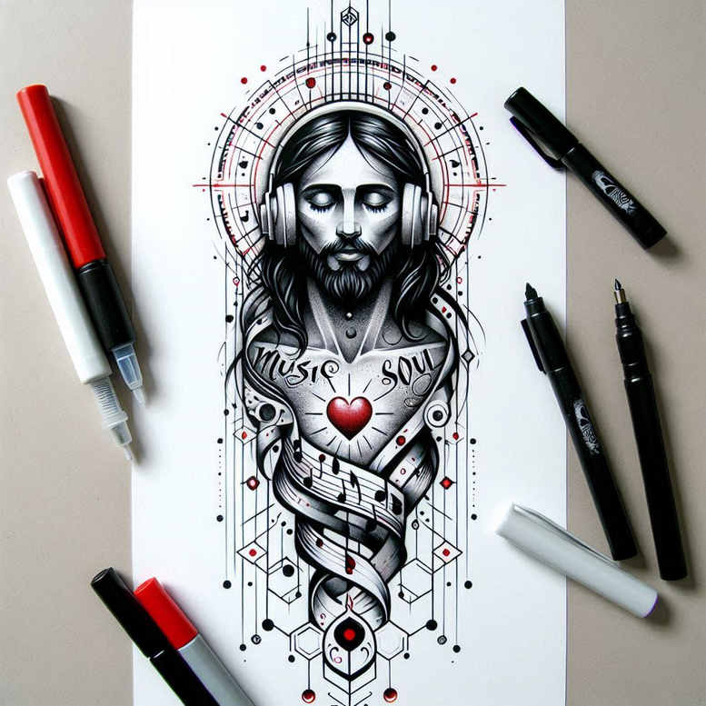 jesus tattoo design ideas Surrealism imaginative holy spirit for wrist